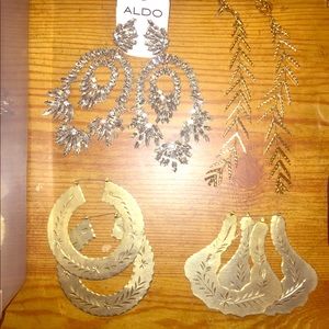 Earrings and designer watches.